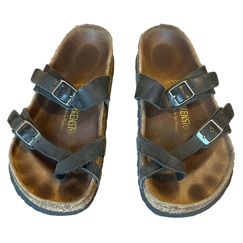 Birkenstock Mayari Sandals Black Leather Womens 5/5.5 EUR 36‎